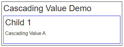 Blazor Cascading Values