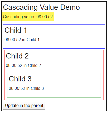 Fixeding Cascaded Values in Blazor