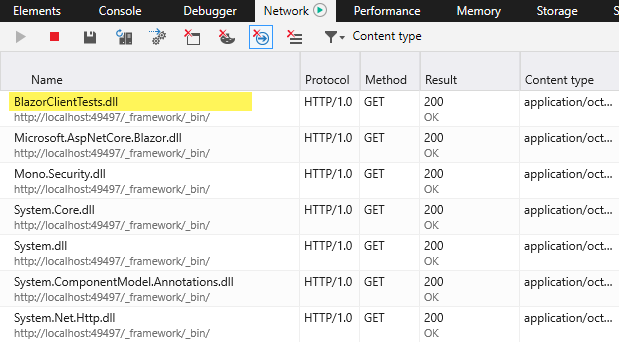 DLLs exposed in network tab